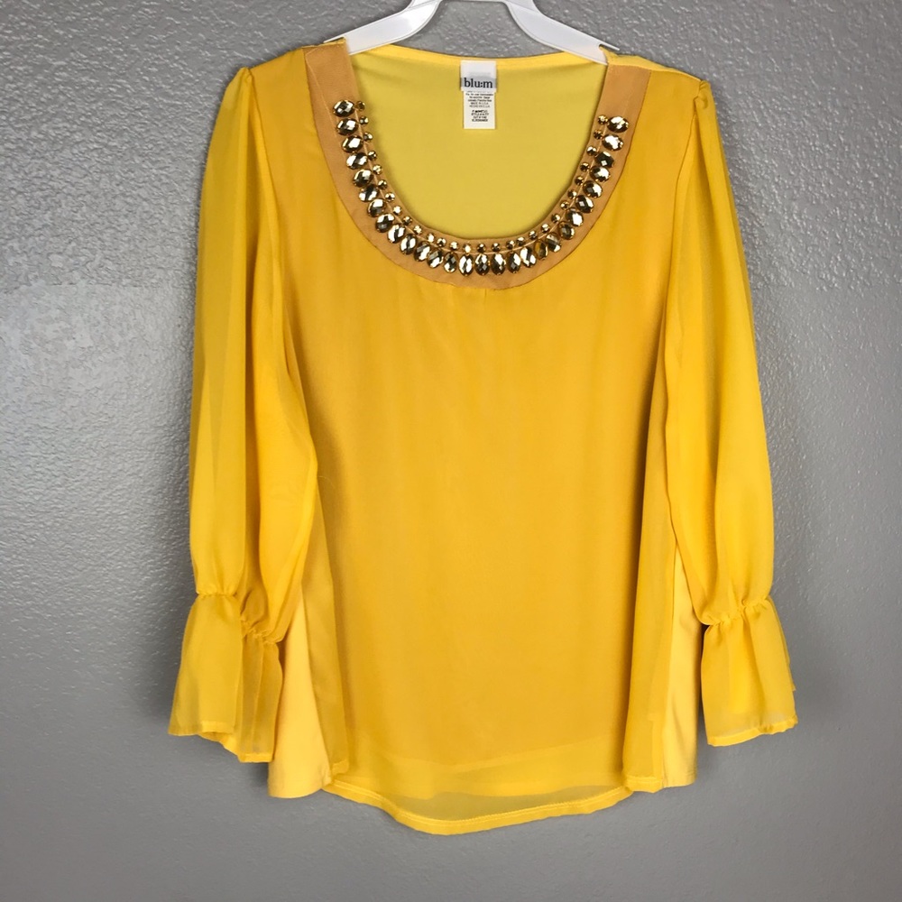 Yellow Blum blouse